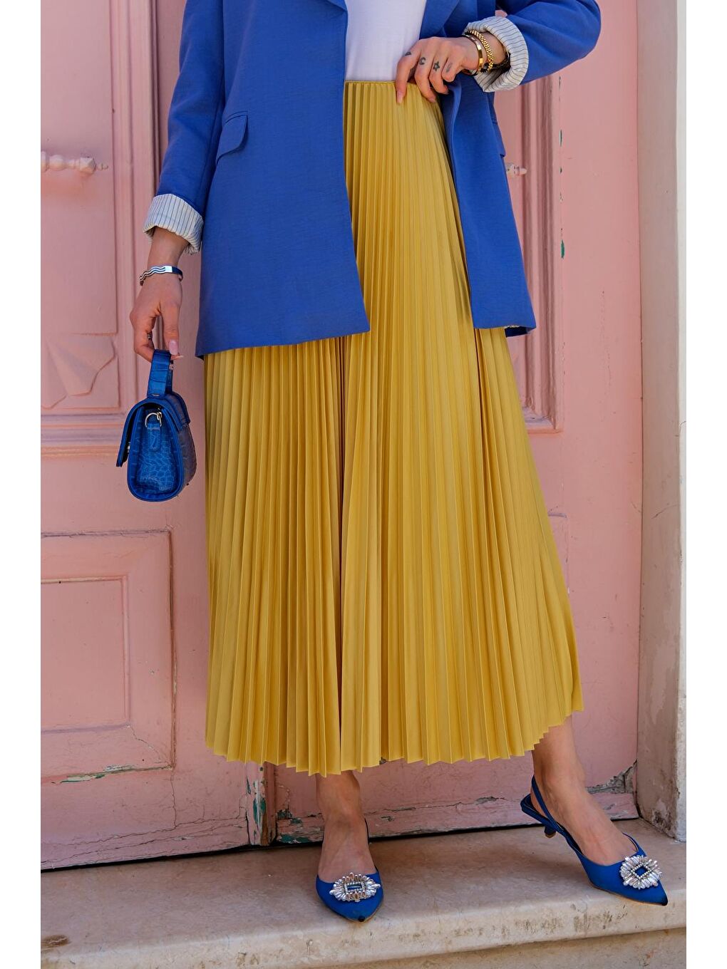 Elisa Piliseli Etek Sarı-2