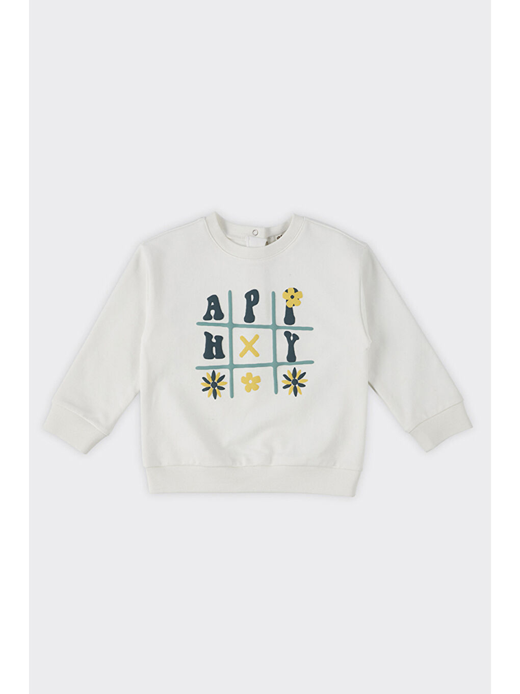 Kız Bebek Baskılı Ekru Sweatshirt