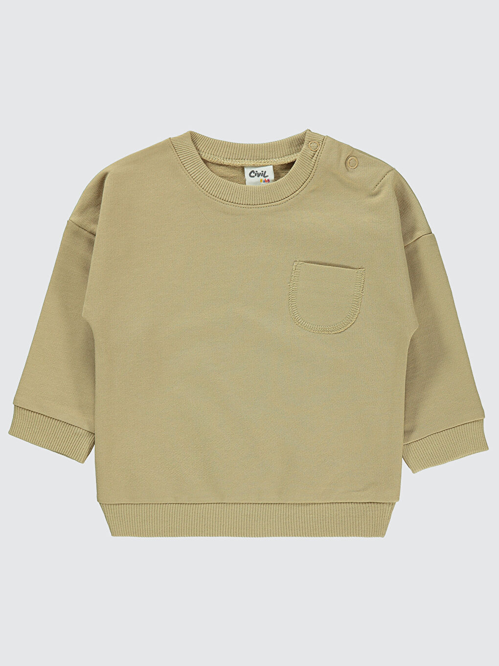 Civil Bej Baby Erkek Bebek Sweatshirt 6-18 Ay Taş Rengi