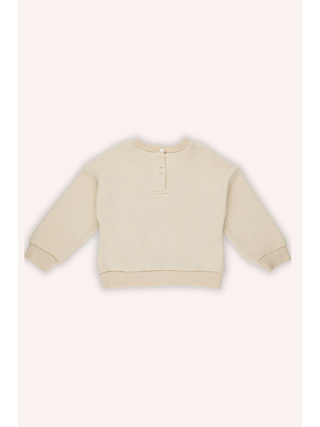 Kız Bebek Fiyonk Detaylı Bej Sweatshirt-1