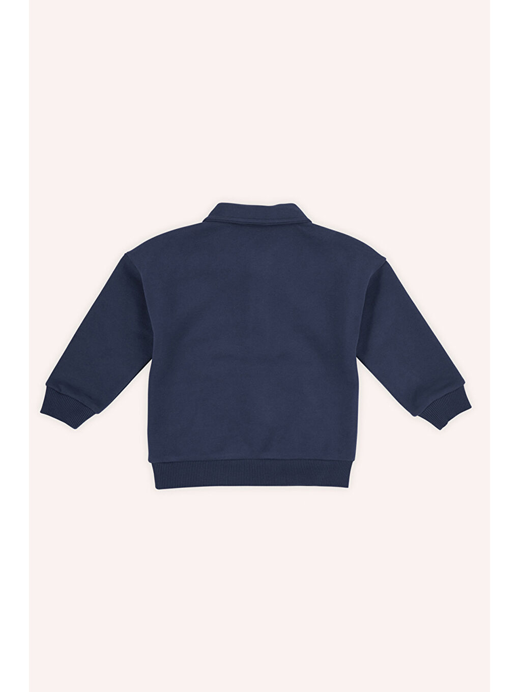 Erkek Bebek Düğmeli Lacivert Sweatshirt-1