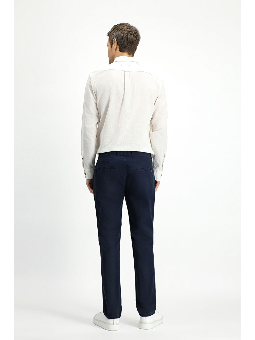 Lacivert Regular Fit Elastanlı Kanvas / Chino Pantolon-3