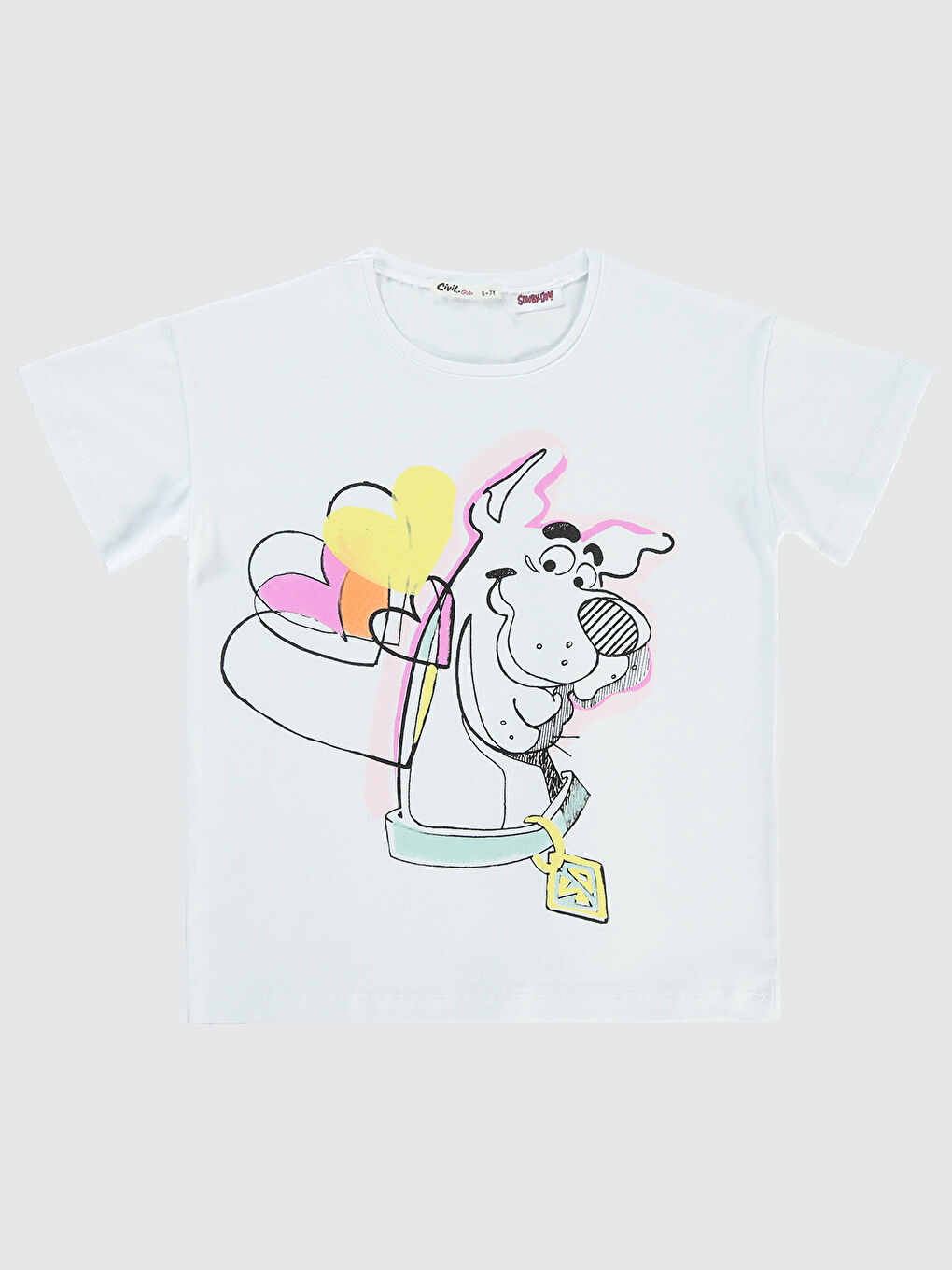 Scooby-Doo Kız Çocuk Tişört 10-13 Yaş Beyaz