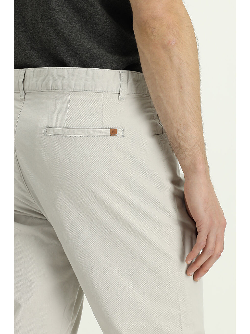 Bej Relaxed Fit Rahat Kesim Elastanlı Kanvas /  Chino Pantolon-5