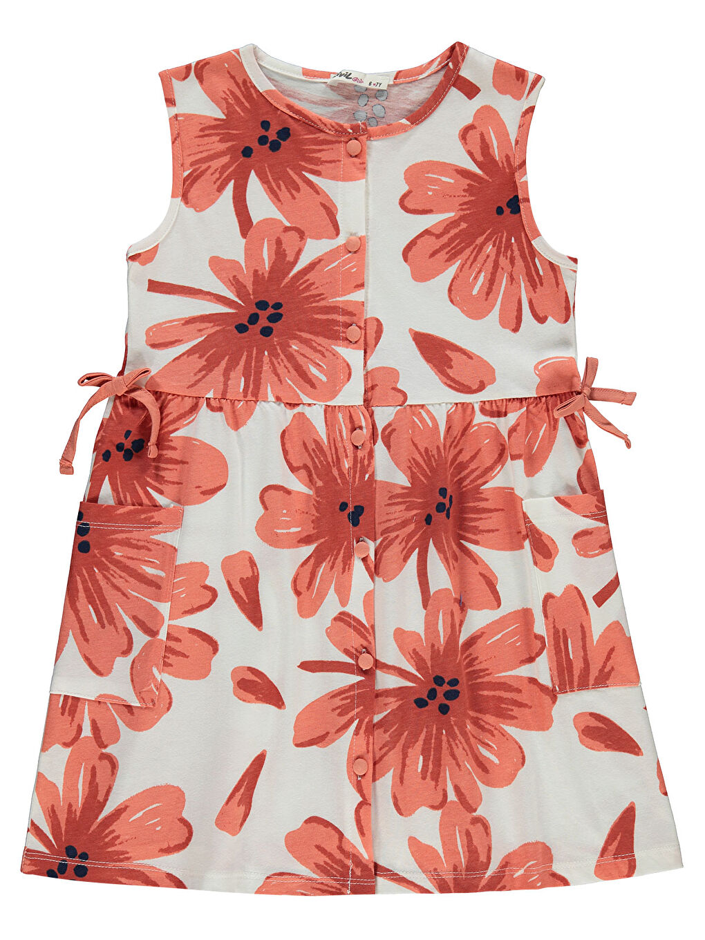 Pembe Girls Kız Çocuk Elbise 6-9 Yaş Şeftali