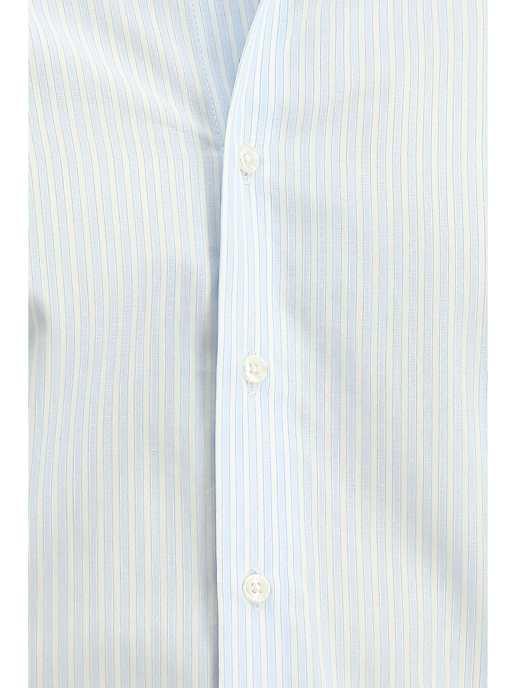 Mavi Uzun Kol Klasik Çizgili Pamuk Gömlek-4