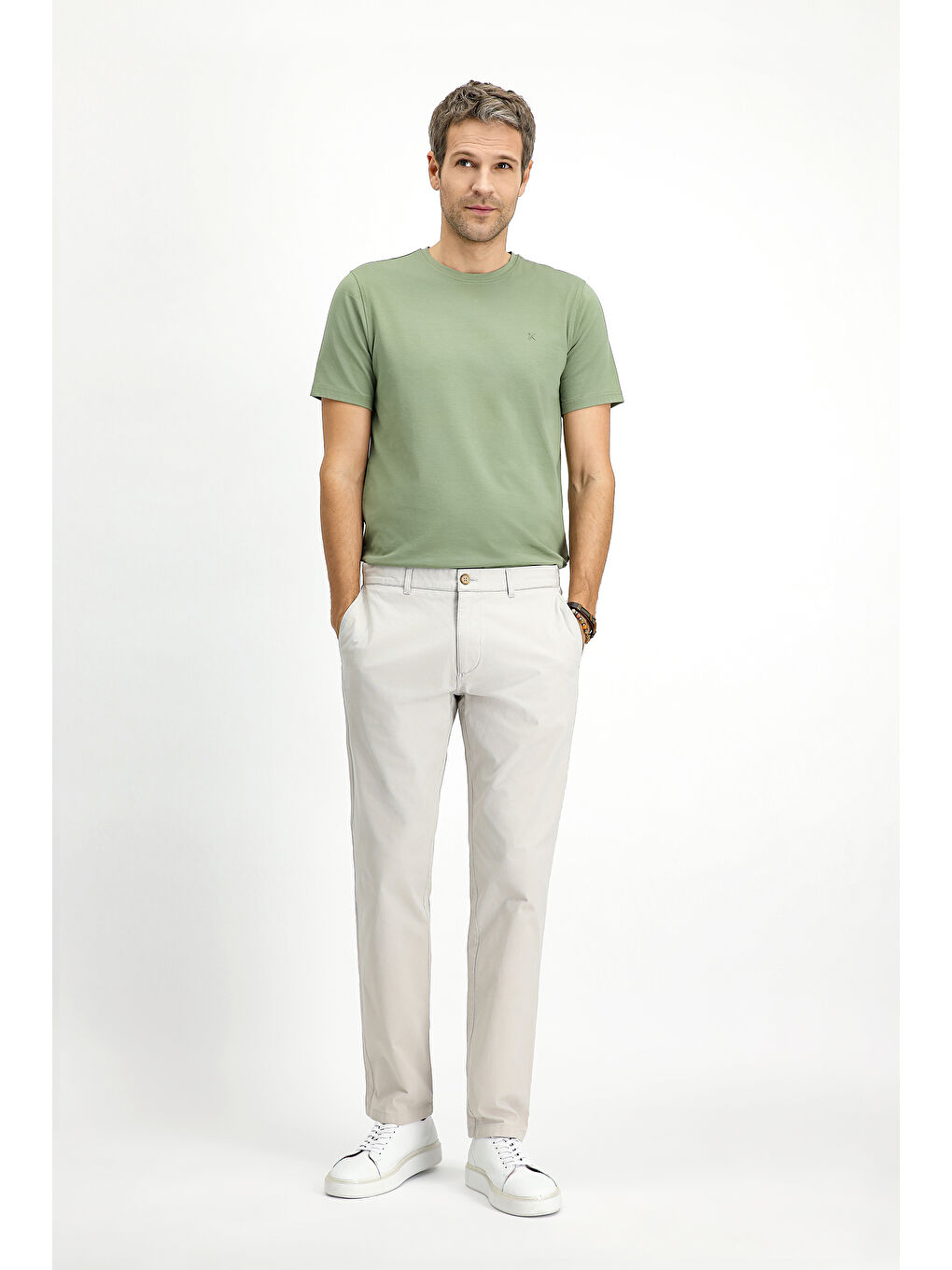 Bej Regular Fit Elastanlı Kanvas / Chino Pantolon
