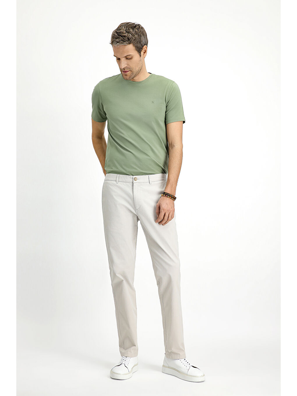 Bej Regular Fit Elastanlı Kanvas / Chino Pantolon-2