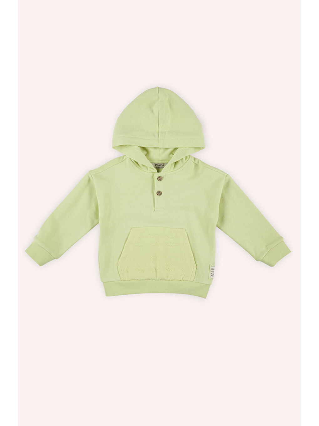 Erkek Bebek Kapüşonlu Yeşil Sweatshirt