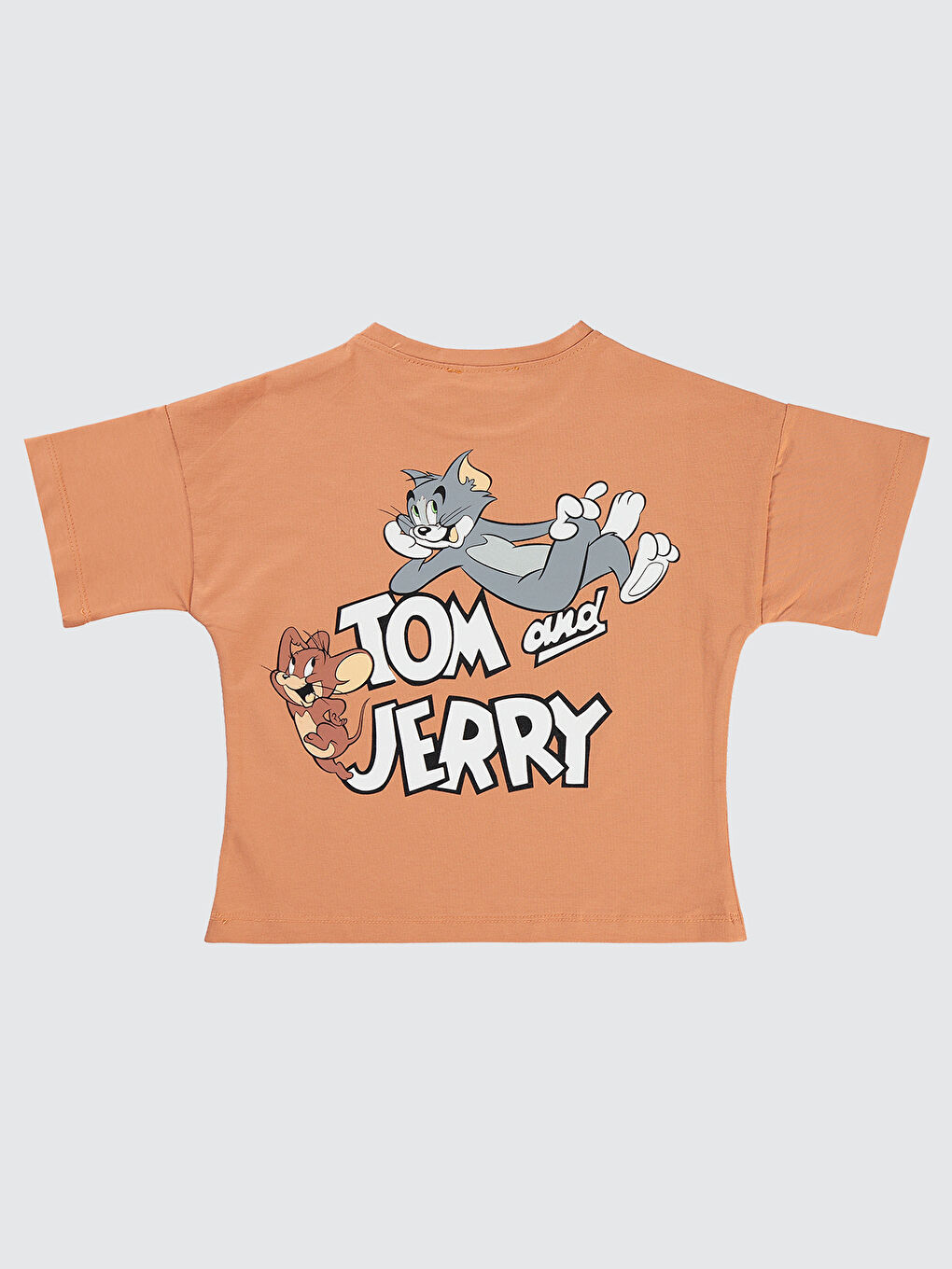 Kahverengi Tom and Jerry Kız Çocuk Tişört 2-5 Yaş İtalyan Kili-1