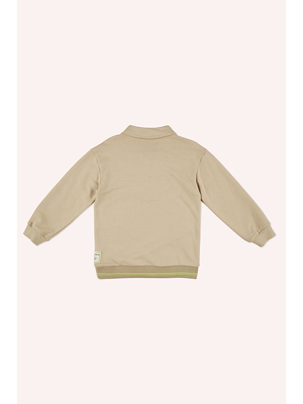 Erkek Çocuk Yakalı Bej Sweatshirt-1
