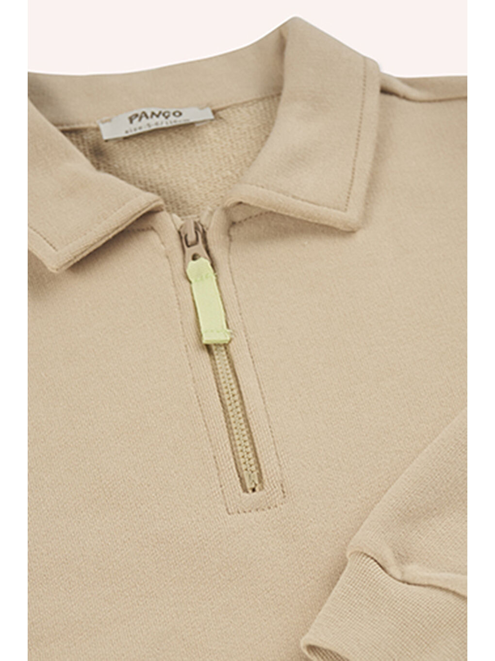 Erkek Çocuk Yakalı Bej Sweatshirt-2
