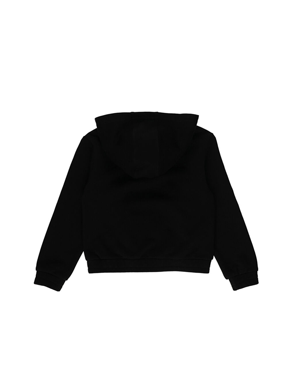 Kız Çocuk Kapüşonlu Siyah Sweatshirt-1