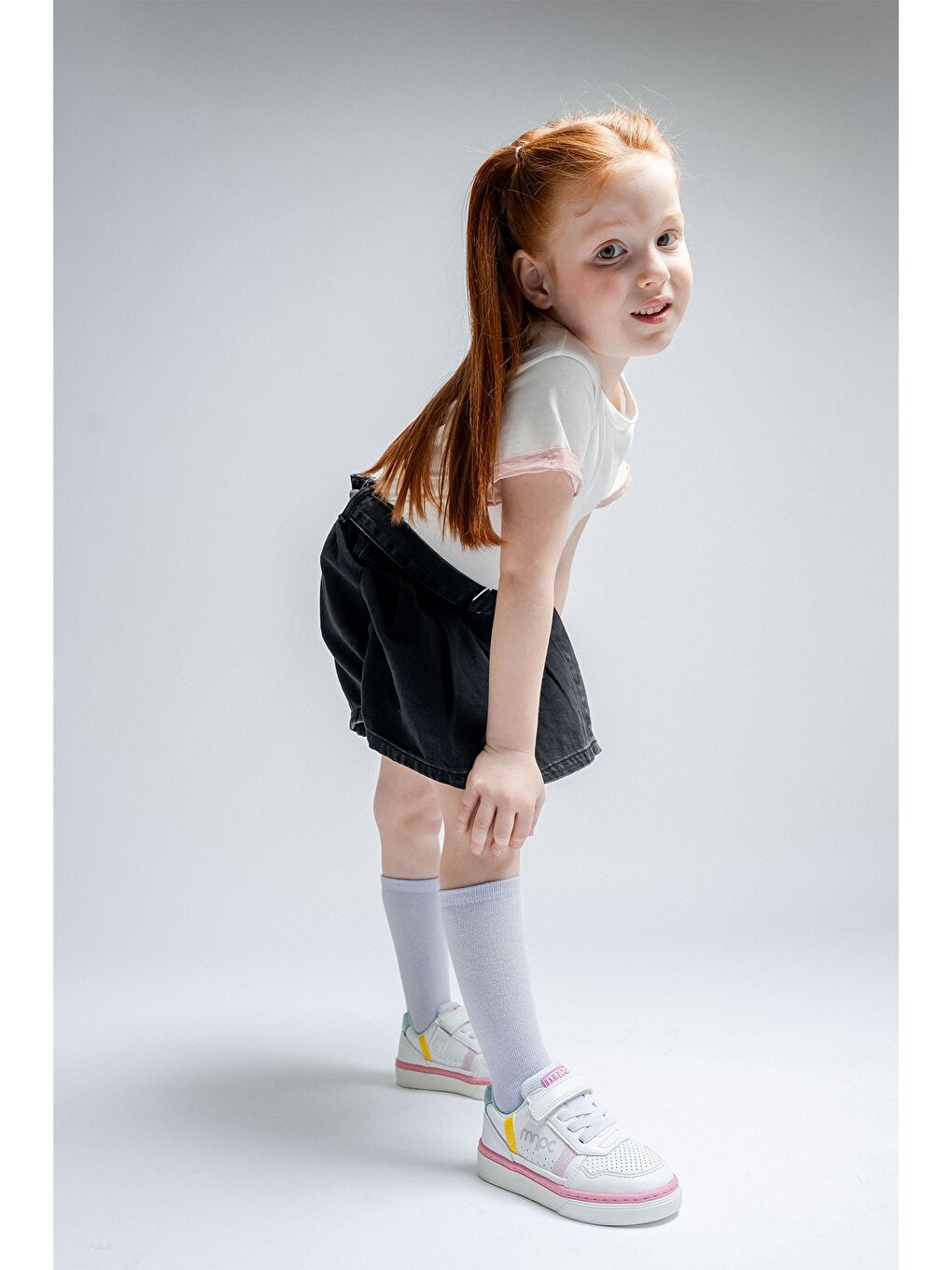 Kız Çocuk Beyaz-Sarı Sneaker Ayakkabı-1