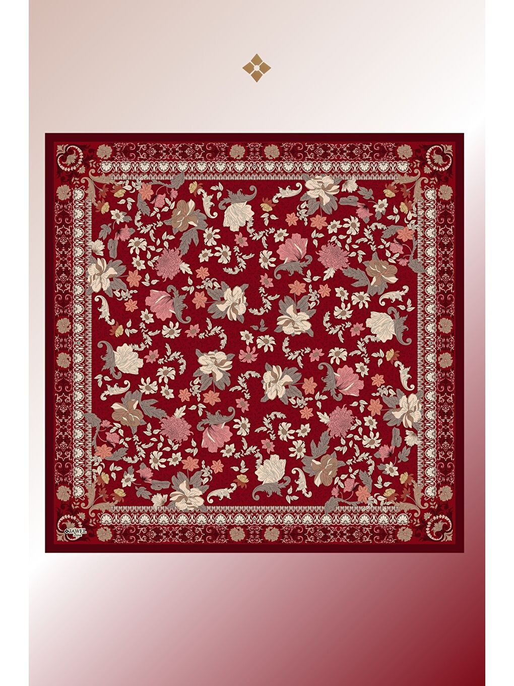 Karışık Kadın Spring Soft Eşarp Paketi Misya (Bordo-Haki-Krem Bordo)-1