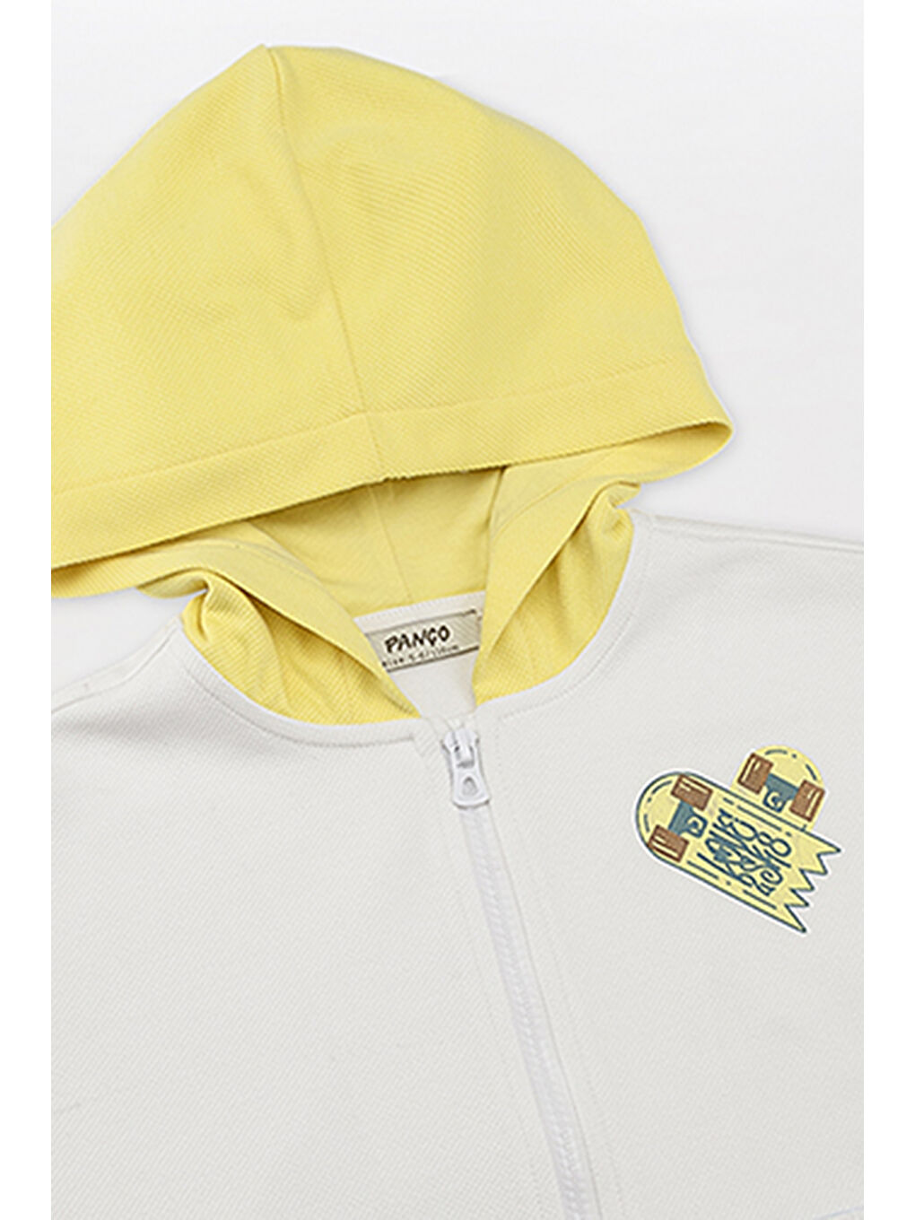 Kız Çocuk Beyaz Kapüşonlu Sweatshirt-5