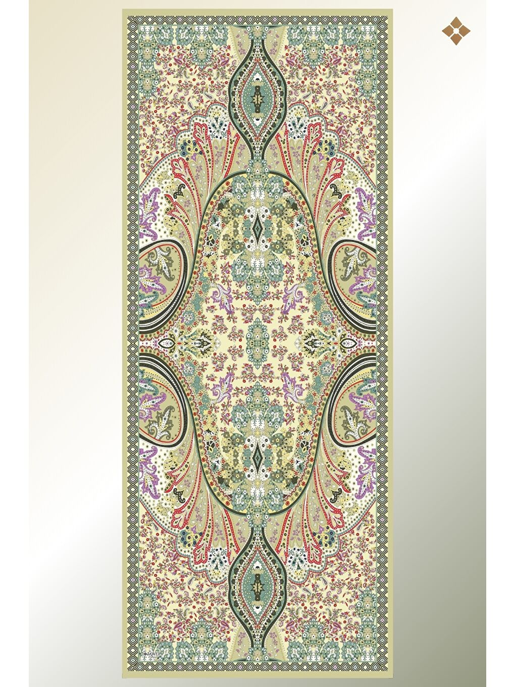 Karışık Kadın Alinda Soft Şal Paketi (Turuncu-İndigo-Açık Yağ Yeşili)-3