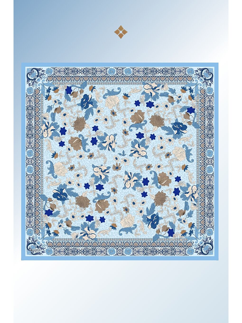 Karışık Kadın Spring Soft Eşarp Paketi Misya (Bebe mavi-Turuncu-Yeşil)-1