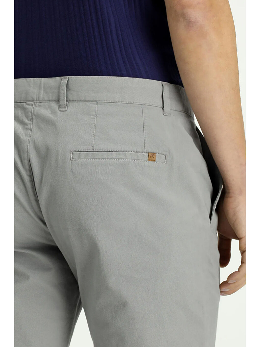 Gri Regular Fit Elastanlı Kanvas / Chino Pantolon-4