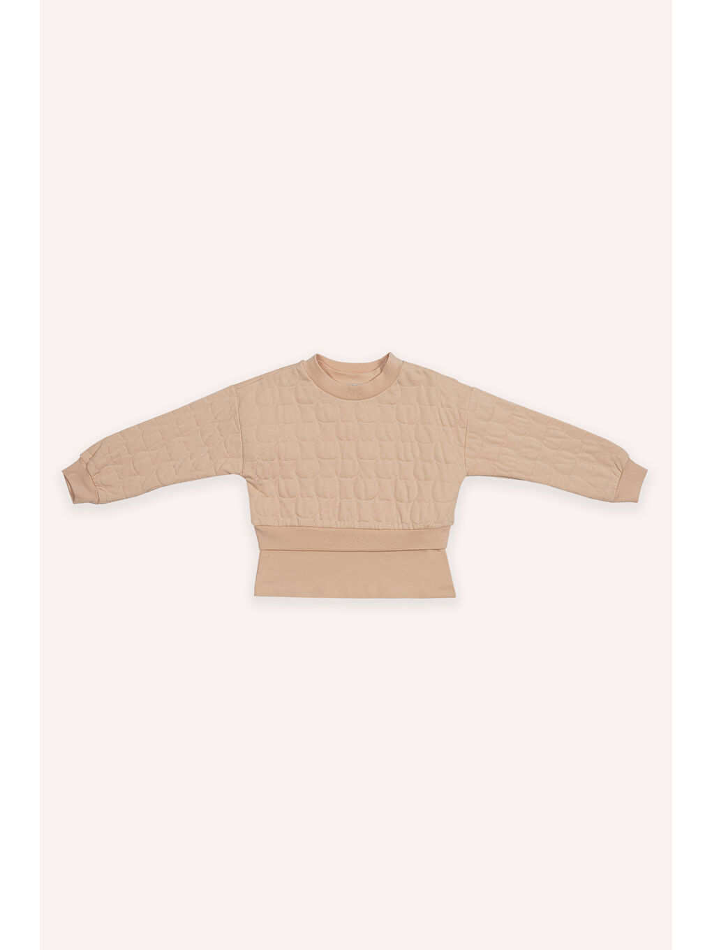 Pembe Kız Çocuk Kedi Kapitoneli Somon Sweatshirt-1