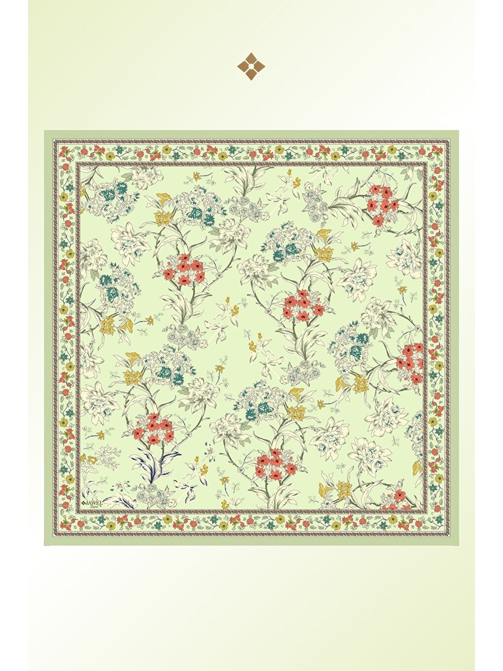 Karışık Kadın Spring Soft Eşarp Paketi Limira (Nil Yeşili-Bebe Mavi-Turuncu)-3