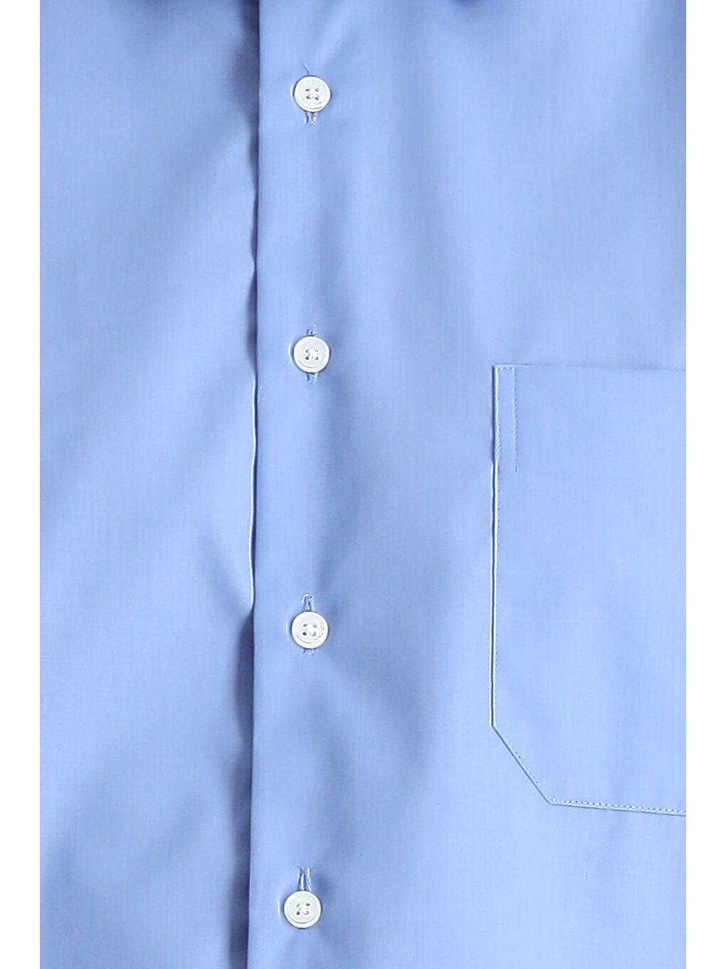 Mavi Uzun Kol Regular Fit Non Iron Ütü Gerektirmeyen Pamuklu Büyük Beden Gömlek-5