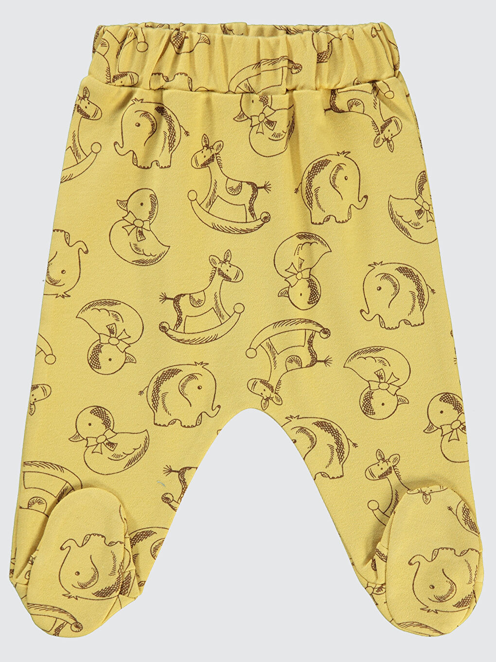 Baby Erkek Bebek Patikli Tek Alt 1-6 Ay Soft Sarı