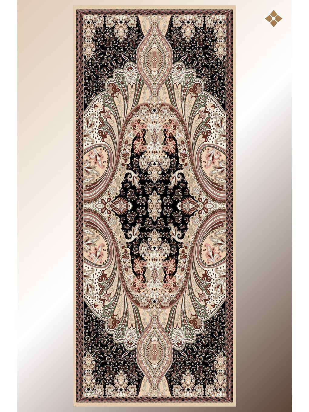 Karışık Kadın Alinda Soft Şal Paketi (Bordo-Siyah Krem-Lacivert)-1