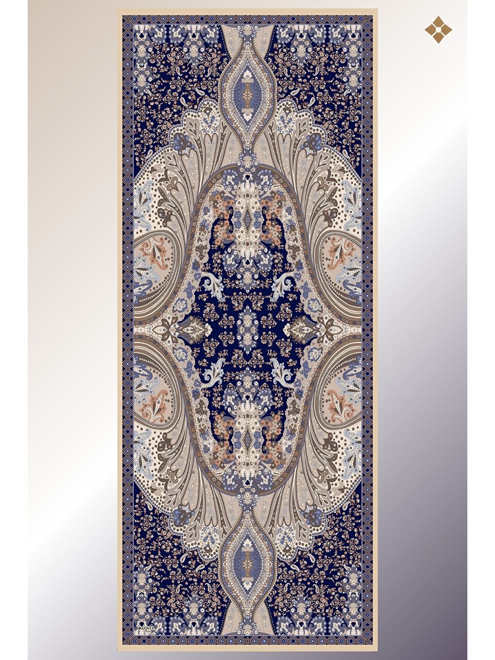 Karışık Kadın Alinda Soft Şal Paketi (Bordo-Siyah Krem-Lacivert)-2