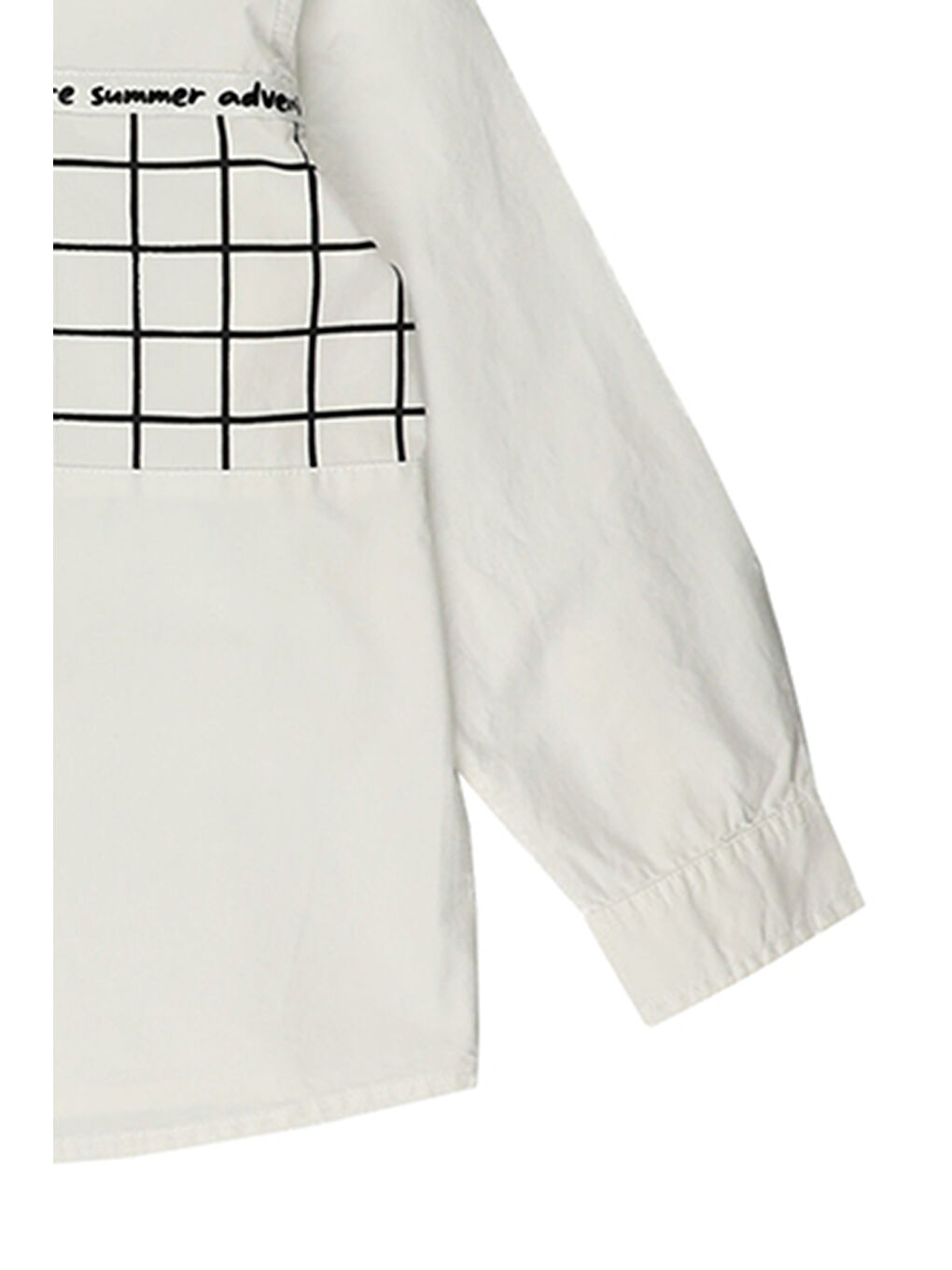 Erkek Çocuk Şerit Detaylı Beyaz Gömlek-2