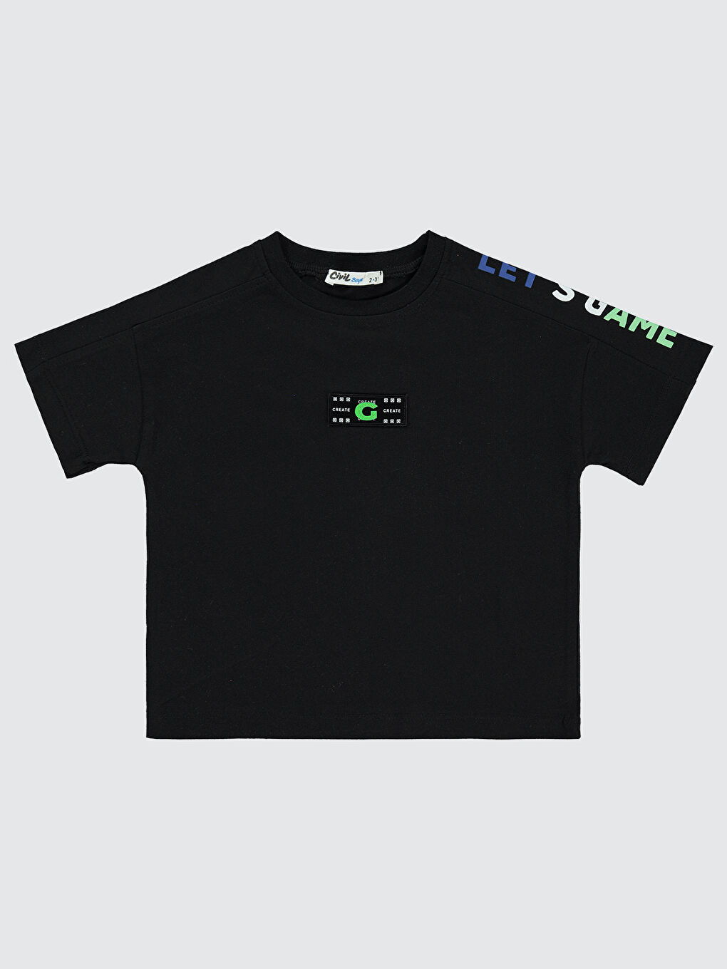 Boys Erkek Çocuk Tişört 2-5 Yaş Siyah