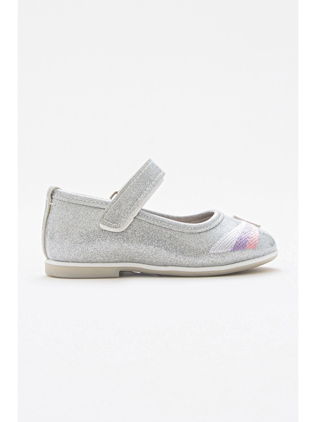 Gri Kız Çocuk Gümüş Yıldızlı Günlük Babet-3