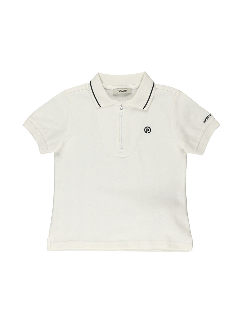 Erkek Çocuk Beyaz Polo Yaka Tişört-2