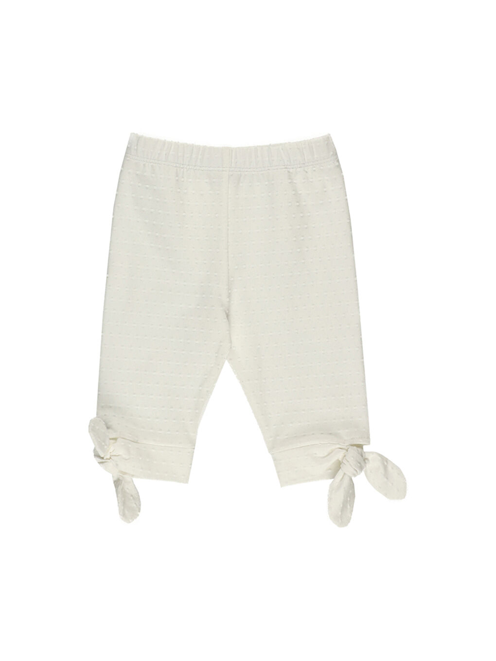 Beyaz Kız Çocuk Özel Dokulu Kumaşlı Taytlı Takım-7