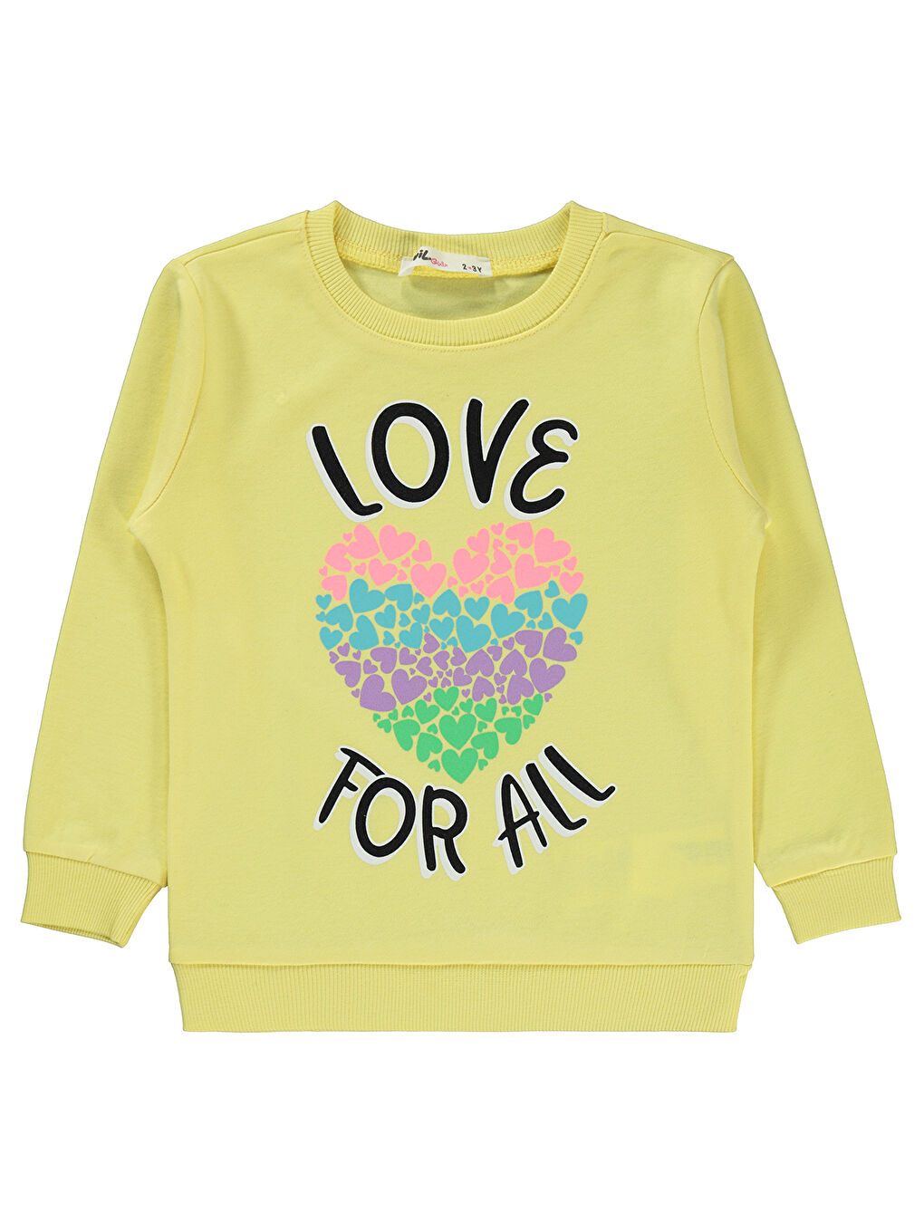 Girls Kız Çocuk Sweatshirt 2-5 Yaş Açık Sarı