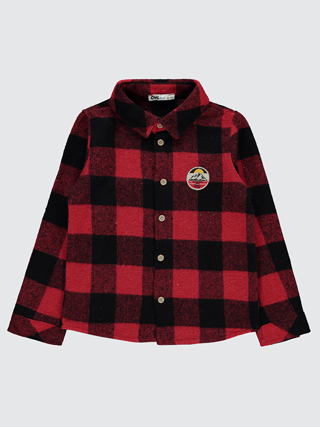 Erkek Çocuk Gömlek 6-9 Yaş Kırmızı