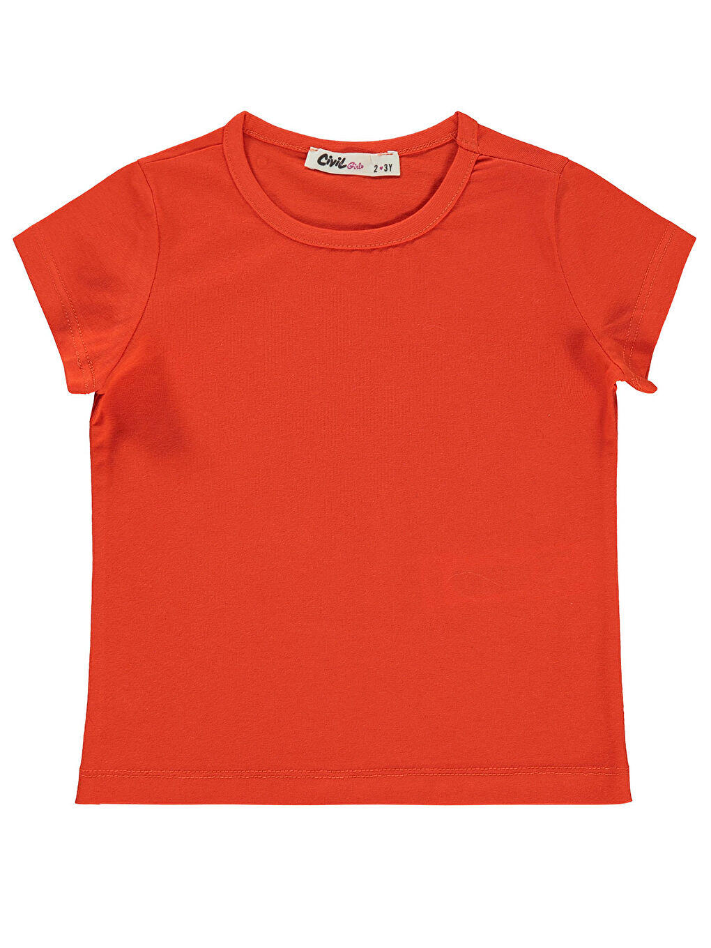Turuncu Girls Kız Çocuk Tişört 2-5 Yaş Koyu Oranj
