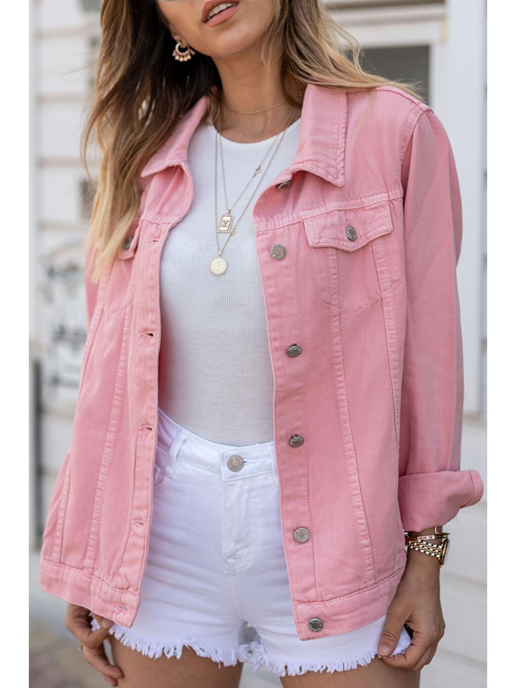 Pembe Jean Ceket 8YXK4-30628-20