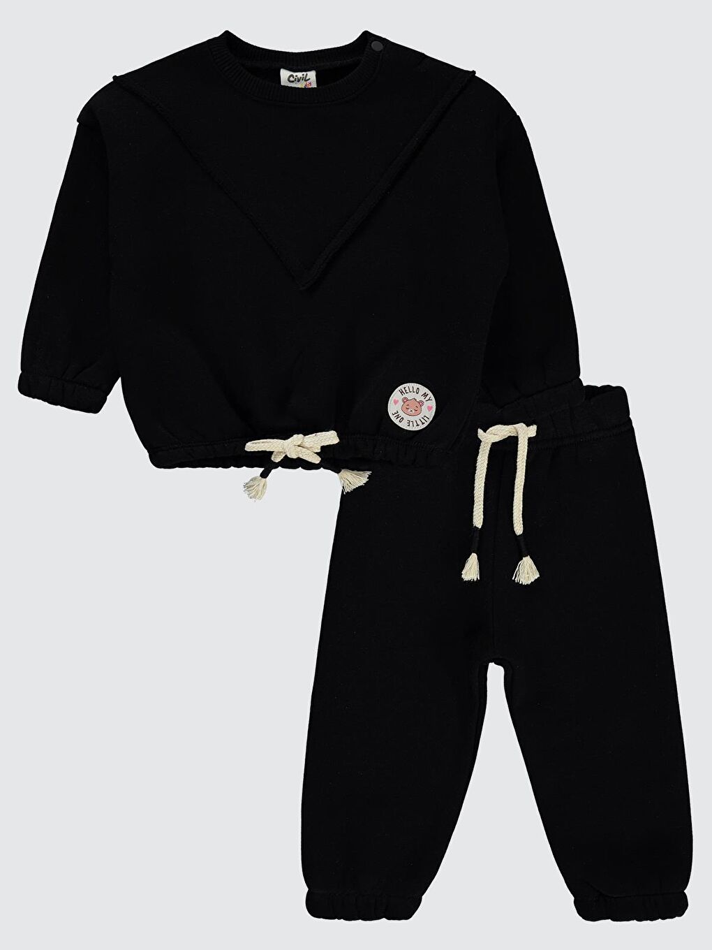 Baby Hello My Little One Etiketli 6-18 Ay Takım - Siyah 18-24 Ay-10