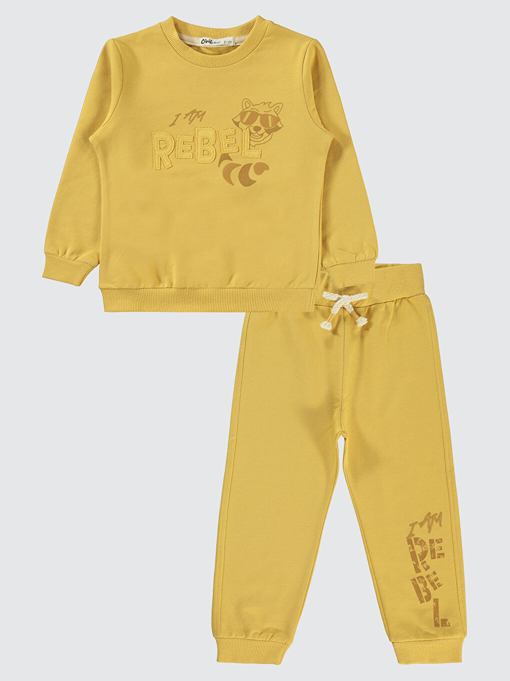 Kahverengi Boys Erkek Çocuk Eşofman Takımı 2-5 Yaş Hardal