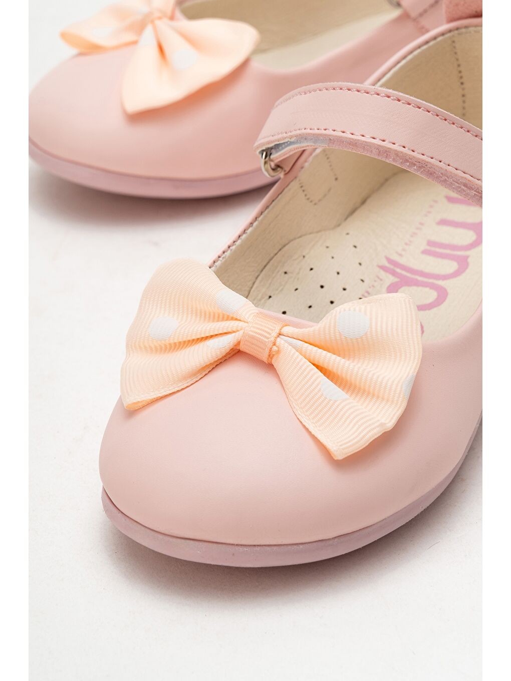 Pembe Kız Çocuk Pudra Fashion Babet-1