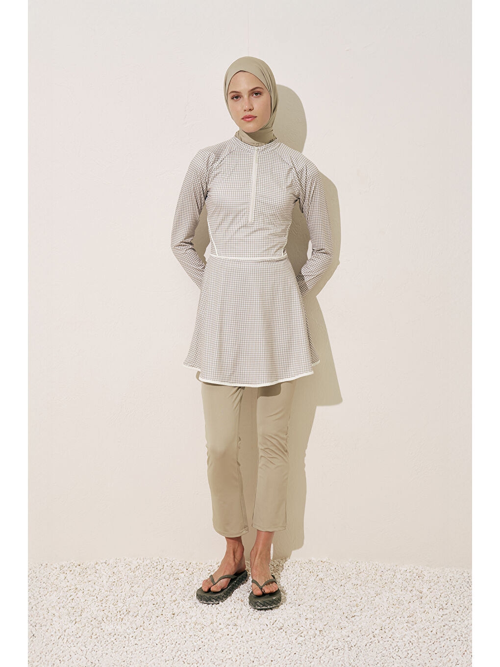 Karışık BİYE DETAYLI TESETTÜR ELBİSE PÖTİKARE-5