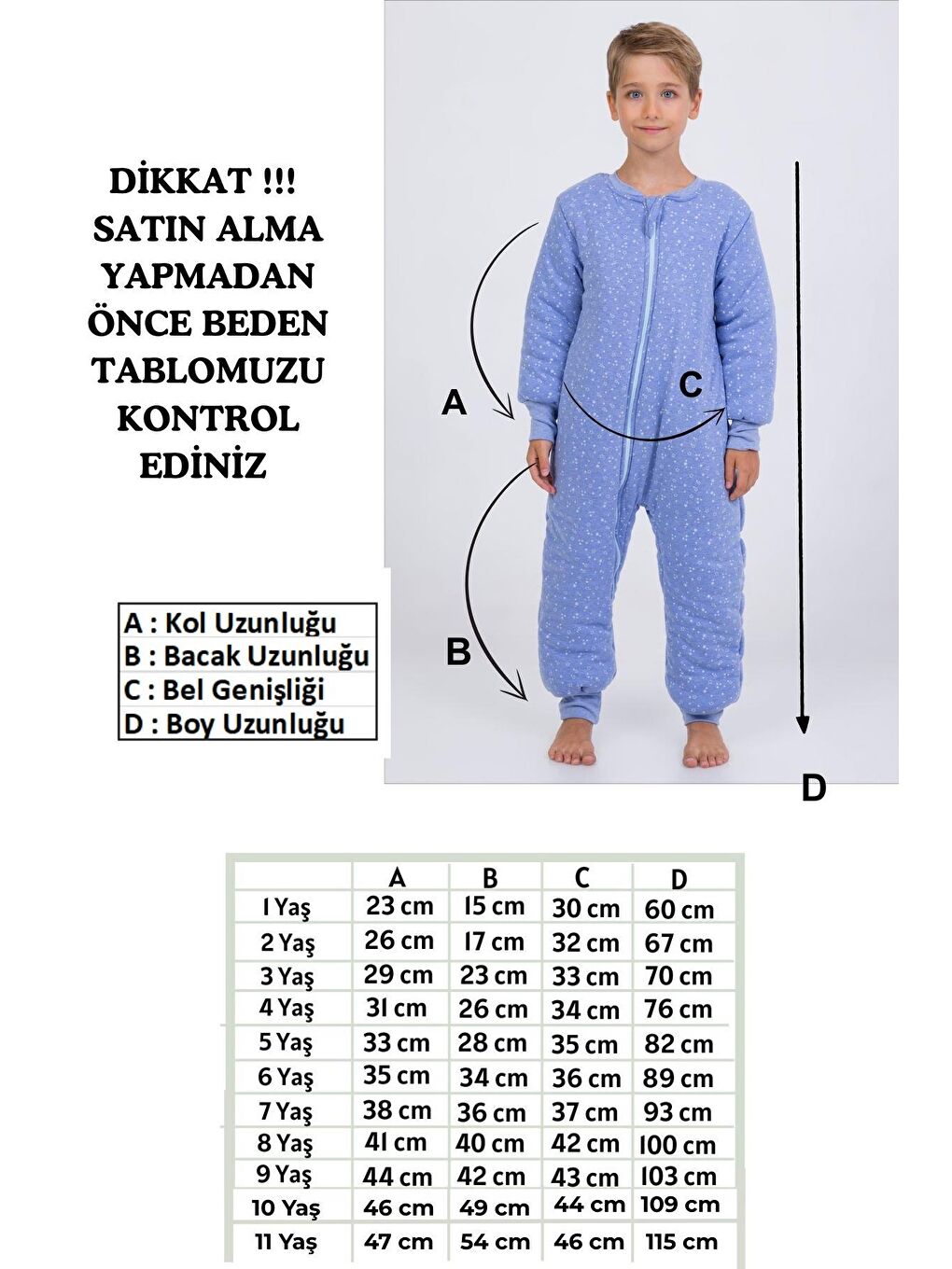 Mavi Erkek Çocuk Uyku Tulumu Kalın Elyaf Dolgulu Premium Kalite 2.5 Tog-1