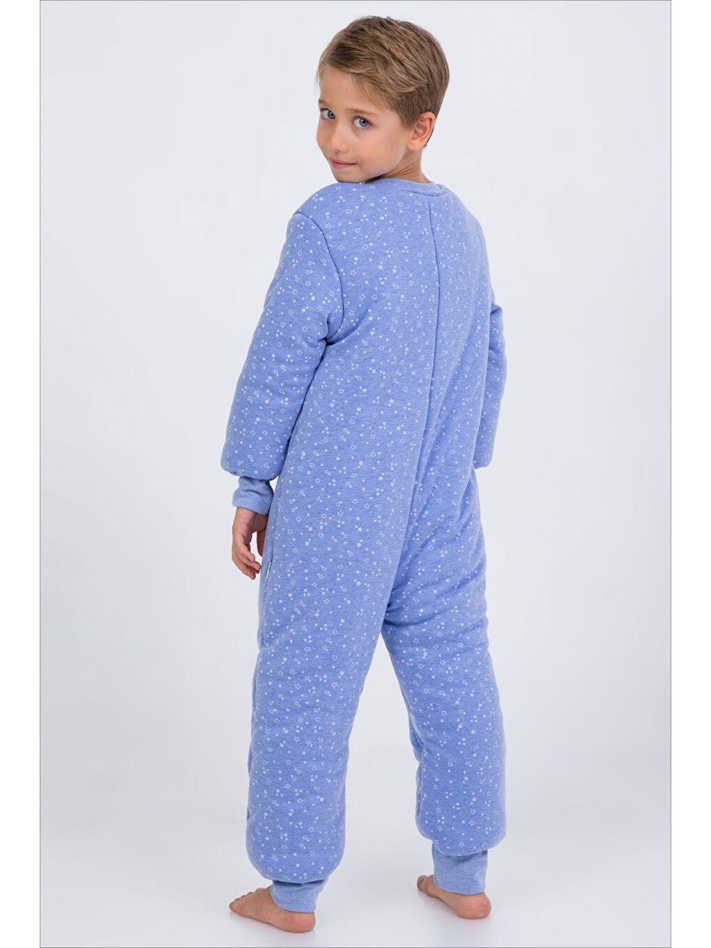 Mavi Erkek Çocuk Uyku Tulumu Kalın Elyaf Dolgulu Premium Kalite 2.5 Tog-3