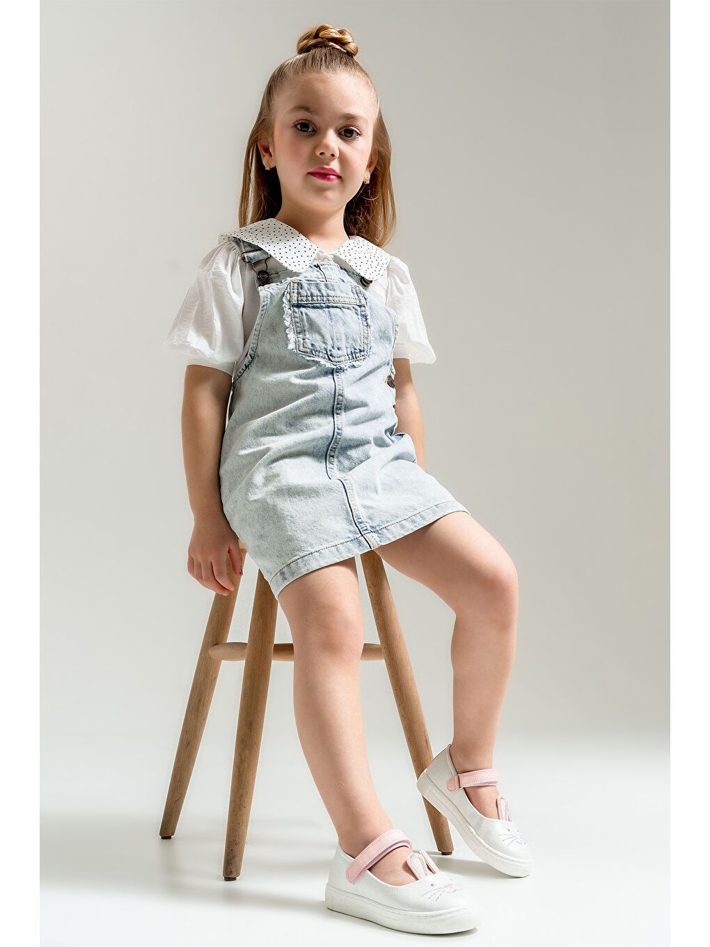 Ekru Kız Çocuk Sedef Tavşanlı Günlük Babet