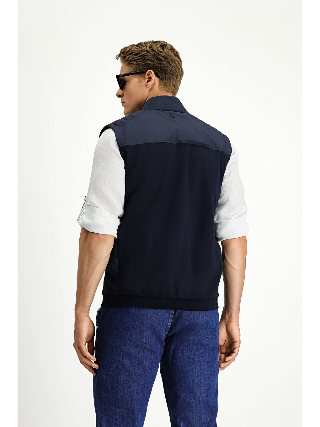 Lacivert Spor Kapitone Yelek-3