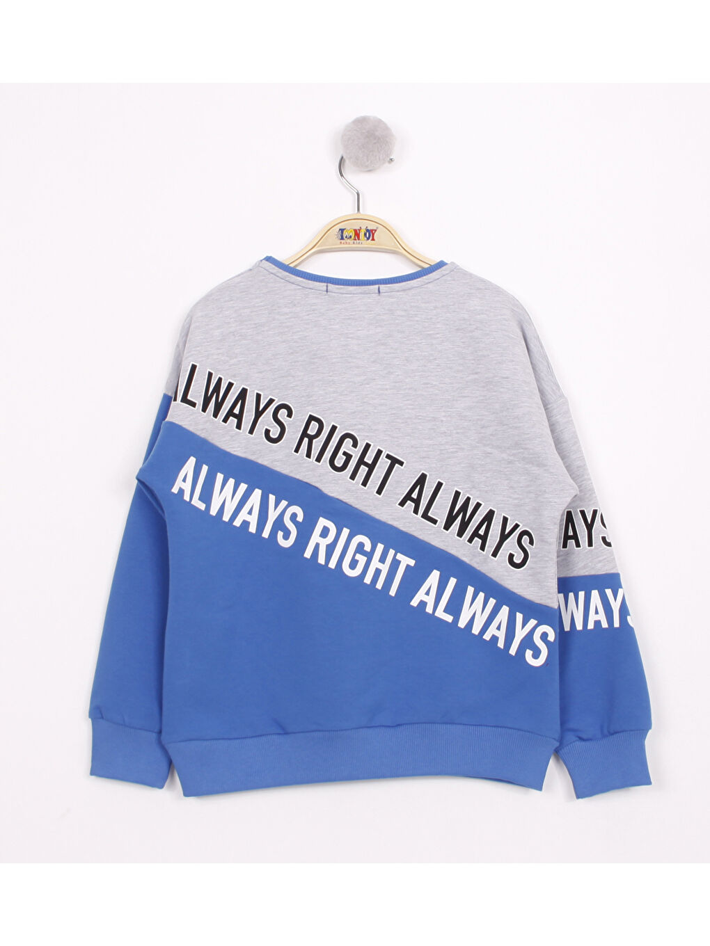Gri Unisex Çocuk Always Baskılı Sweatshirt