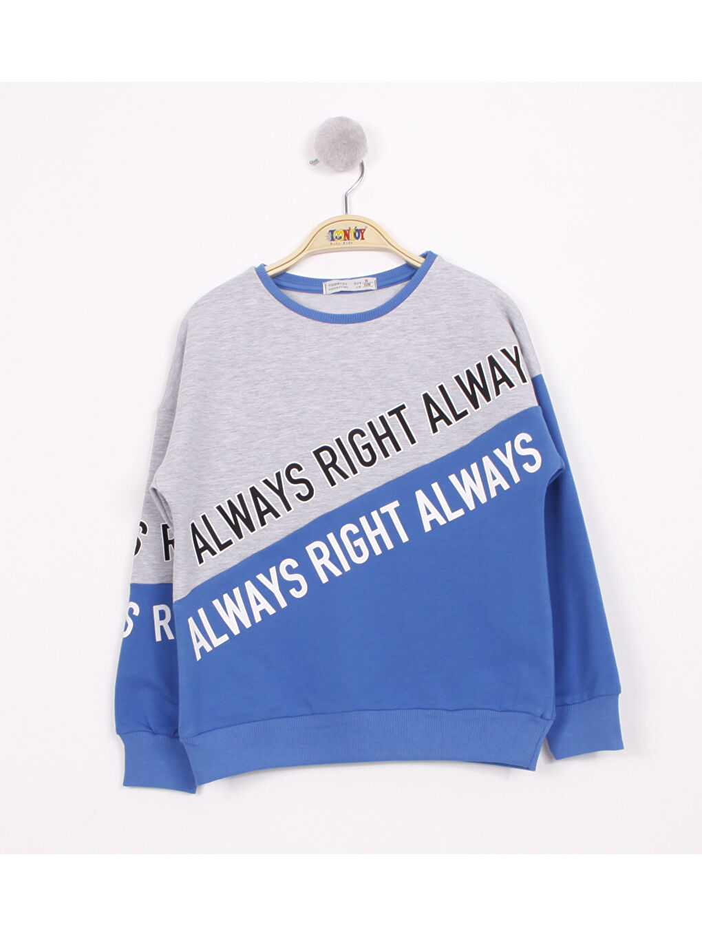 Gri Unisex Çocuk Always Baskılı Sweatshirt-1