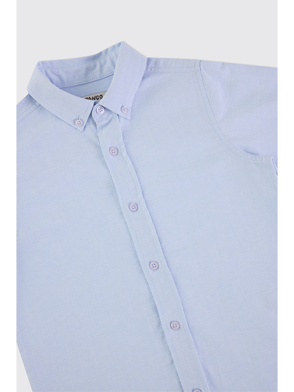 Erkek Çocuk Basic Mavi Oxford Gömlek-3