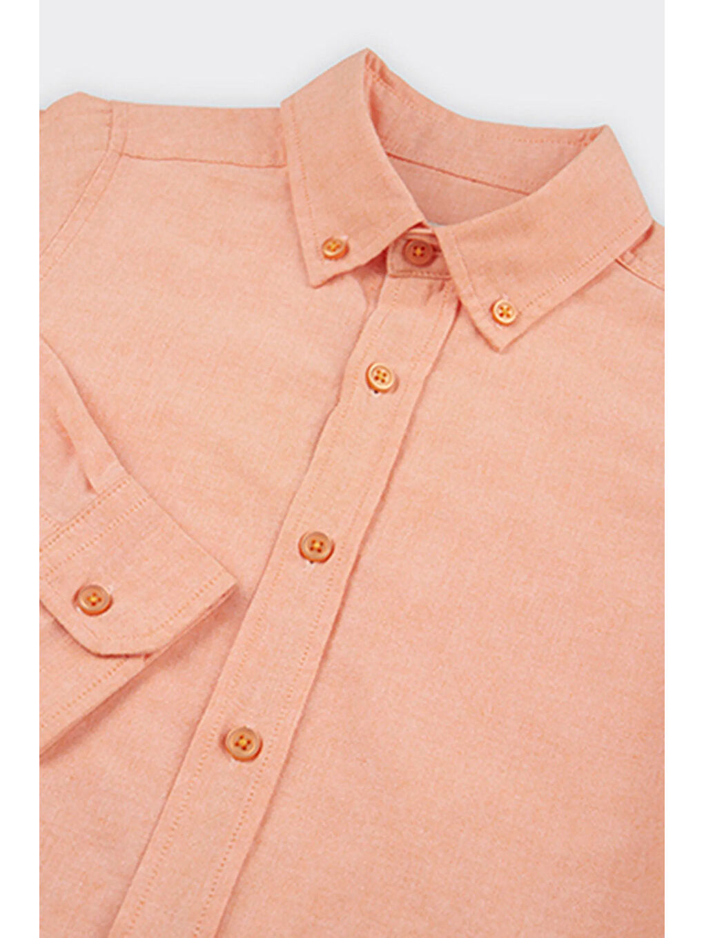 Pembe Erkek Çocuk Basic Somon Oxford Gömlek-2
